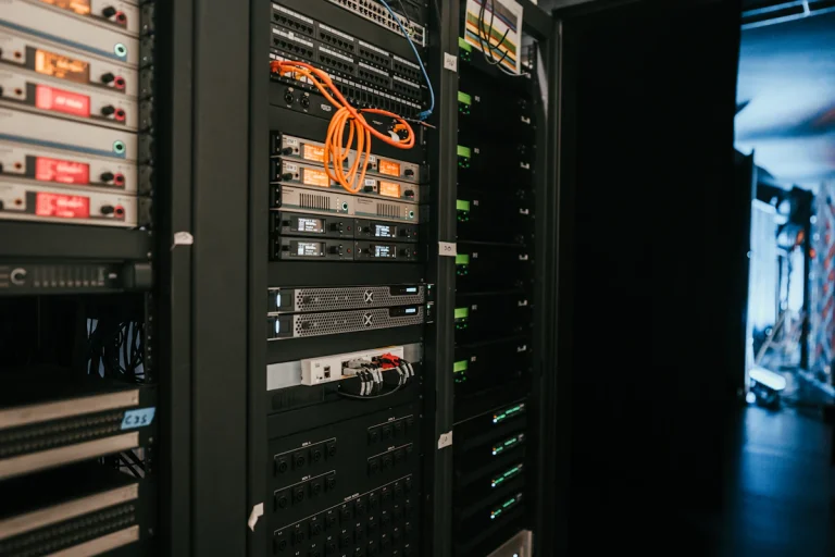 Server racks supporting enterprise data infrastructure